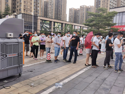 東莞全城核酸檢測，瑞泰風關愛在行動，斗酷暑，送清涼！